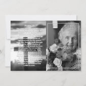 Psalm 23 Foto Kruis Viering van het Leven Funeral  Kaart (Voorkant)