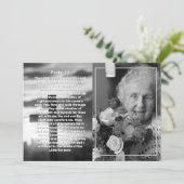 Psalm 23 Foto Kruis Viering van het Leven Funeral  Kaart (Staand voorkant)