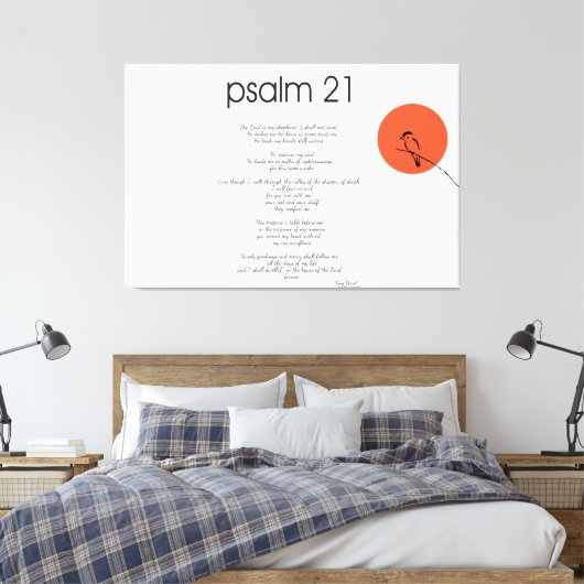 psalm 23 gebed canvas afdruk (Insitu (Slaapkamer))
