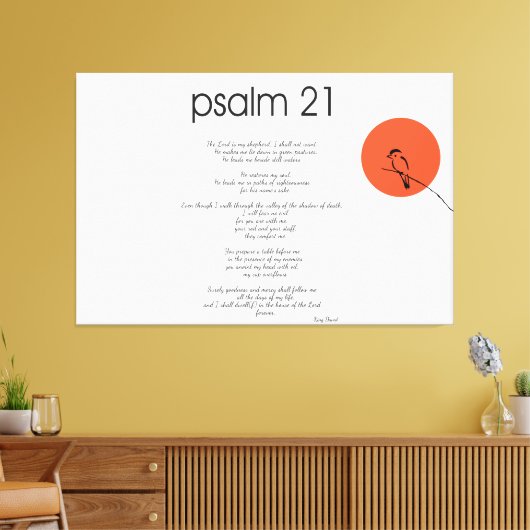 psalm 23 gebed canvas afdruk (Insitu (Woonkamer))