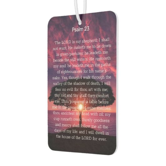 Psalm 23 Gedenkteken bij zonsondergang Luchtverfrisser (Links)