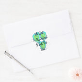 Psalm 23 harten ronde sticker (Envelop)