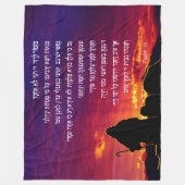 Psalm 23 in het Hebreeuws Fleece Deken (Voorkant)