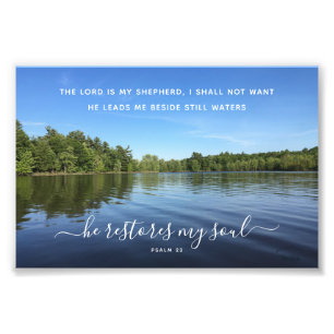 Psalm 23 Inspirerende Landschapsfotografie Foto Afdruk