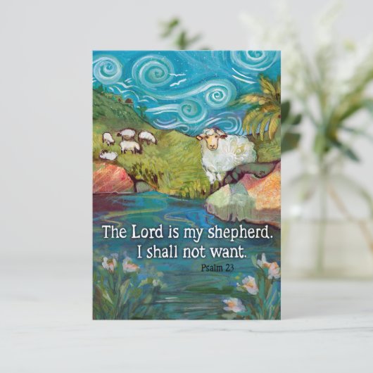 Psalm 23 Kaart van Prayer (Staand voorkant)