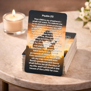 Psalm 23 kind houdt kruis Herdenkingsgebedskaart Visitekaartje