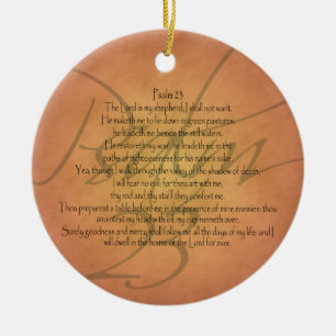 Psalm 23 KJV Christelijke Bijbelverse Keramisch Ornament