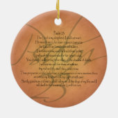 Psalm 23 KJV Christelijke Bijbelverse Keramisch Ornament (Achterkant)