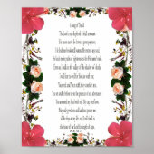 Psalm 23, Lijst met ventilator, papier met waardev Poster (Voorkant)