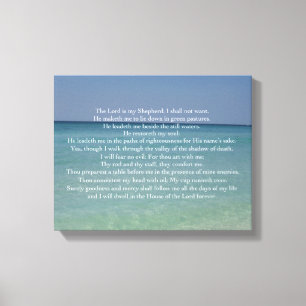 Psalm 23 Lord is Mijn Herder Canvas Afdruk