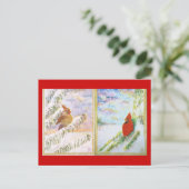 Psalm 23 Mannelijk en Vrouw Kardinaal briefkaart (Staand voorkant)