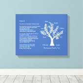 Psalm 23 met stamboom, canvas afdruk (Insitu (Houten vloer))