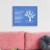 Psalm 23 met stamboom, canvas afdruk (Insitu (Woonkamer))