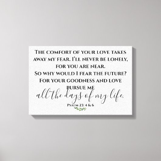 Psalm 23 Moderne scripts Canvas Afdruk (Voorkant)
