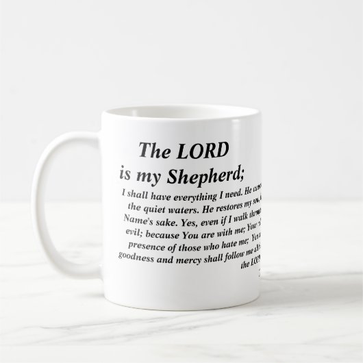 Psalm 23 - moderne versie - Mok (Links)