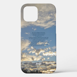 Psalm 23 Mooie Bijbeltekst Christelijk Monogram iPhone 12 Hoesje