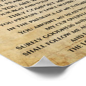 Psalm 23 {NHEB-versie.} Poster (Hoek)