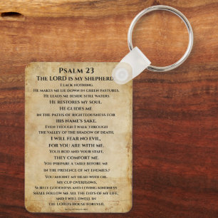 Psalm 23 {NHEB-versie.} Sleutelhanger