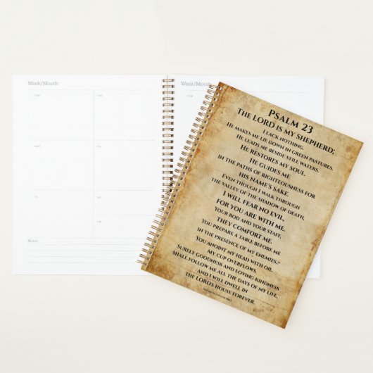 Psalm 23  { NHEB version.} Planner (Display)