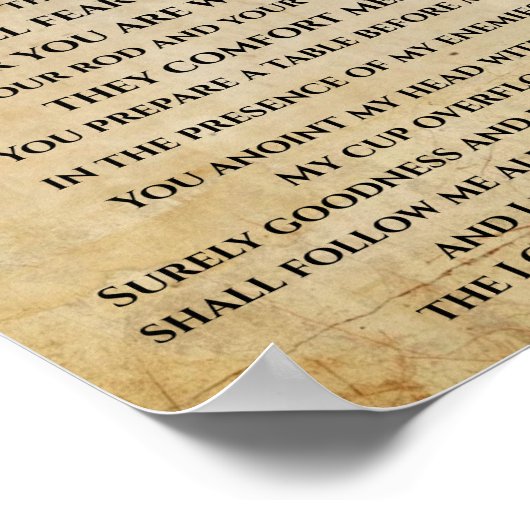 Psalm 23 { NHEB version.} Poster (Hoek)