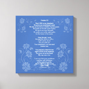 Psalm 23 NIRV Canvas Afdruk