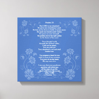 Psalm 23 NIRV Canvas Afdruk