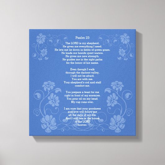 Psalm 23 NIRV Canvas Afdruk (Voorkant)