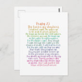 Psalm 23 NKJV De Heer is Mijn Herder Briefkaart (Voorkant / Achterkant)