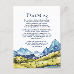 Psalm 23 NKJV De Heer is mijn herder Briefkaart