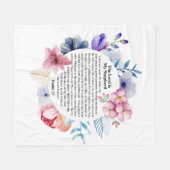 Psalm 23 NKJV De Heer is Mijn Herder Fleece Deken (Voorkant (Horizontaal))