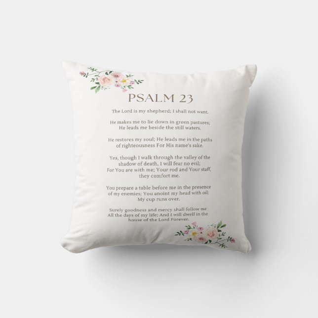 Psalm 23 NKJV De Heer is Mijn Herder Kussen (Voorkant)