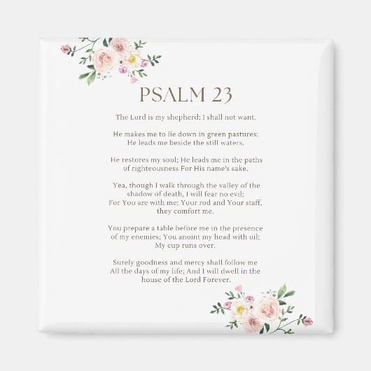 Psalm 23 NKJV De Heer is Mijn Herder Magneet (Voorkant)