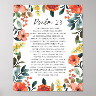 Psalm 23 NKJV De Heere is mijn Herder Poster