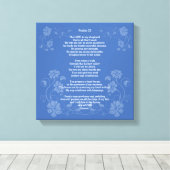 Psalm 23 NLT Canvas Afdruk (Insitu (Houten vloer))