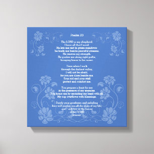 Psalm 23 NLT Canvas Afdruk