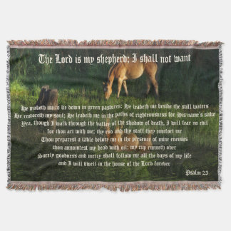Psalm 23 Paard naast stilstaand water Deken