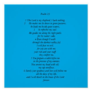 psalm 23 perfect poster
