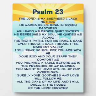 Psalm 23 plaque fotoplaat