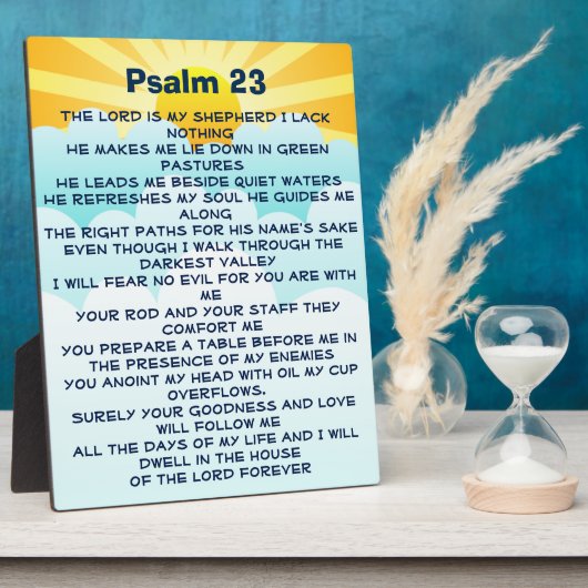 Psalm 23 plaque fotoplaat (Zijkant)