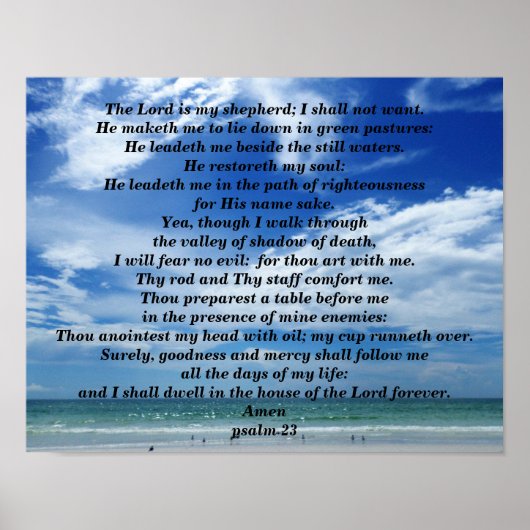 PSALM 23 POSTER (Voorkant)