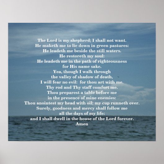 PSALM 23 POSTER (Voorkant)