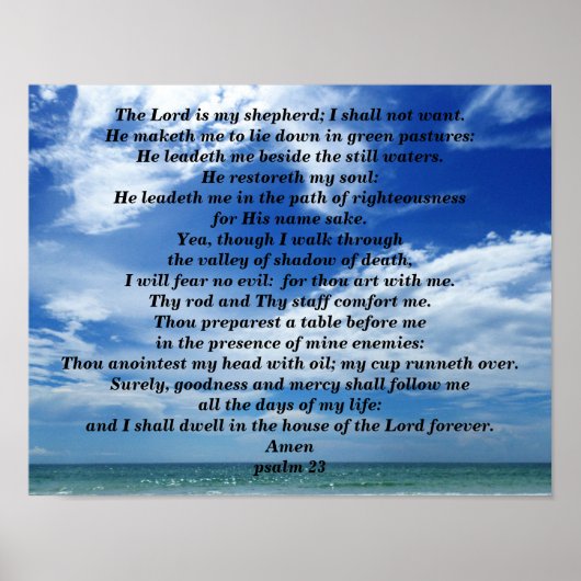 PSALM 23 POSTER (Voorkant)