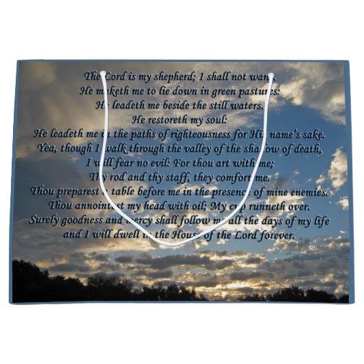 Psalm 23 Prachtige Bijbel Verse Christelijk Groot Cadeauzakje (Voorkant)