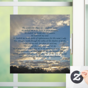 Psalm 23 Prachtige Bijbel Verse Christelijk Raamsticker