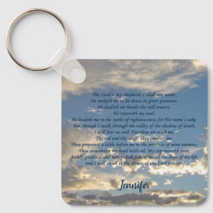 Psalm 23 Prachtige Christelijke bijbel Verse Aange Sleutelhanger