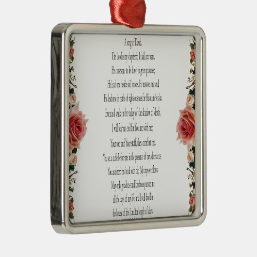 Psalm 23, Roos ventilator, metaal Ornament (Rechts)