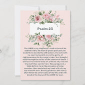 Psalm 23 Roze Pioen Roem Leven  Kaart (Voorkant)