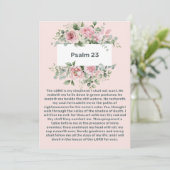 Psalm 23 Roze Pioen Roem Leven  Kaart (Staand voorkant)
