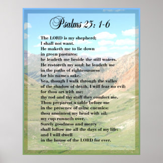 Psalm 23 Schroefbare POSTER AFDRUKKEN