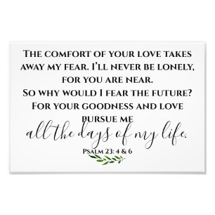 Psalm 23 Schuur met zwarte en witte scripts Foto Afdruk